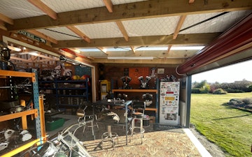 12.0m x12.0m x 2.7m stud corrugate Iron cladding 30 degree pitch (interior)