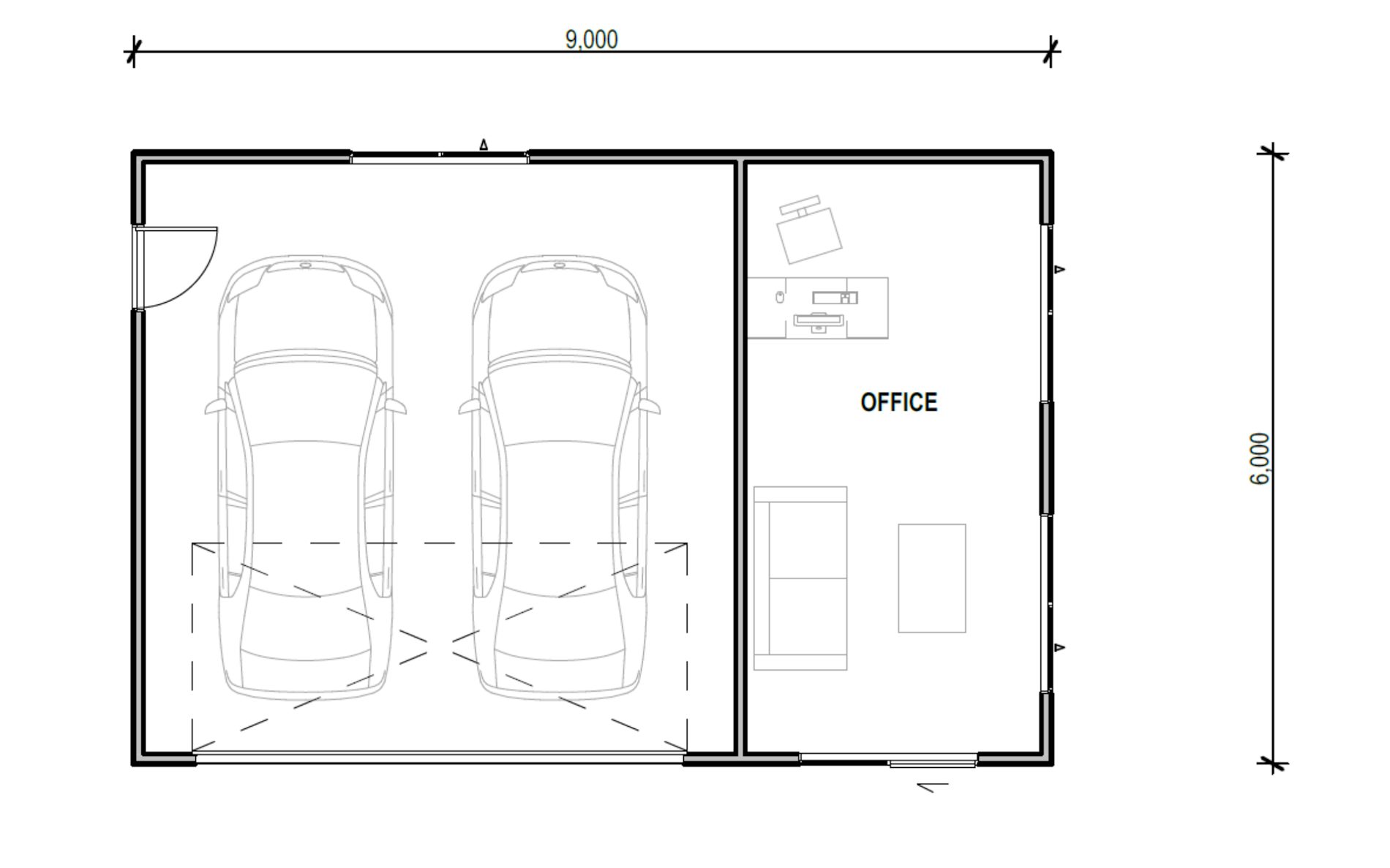 600s 9x6 Garage and office 