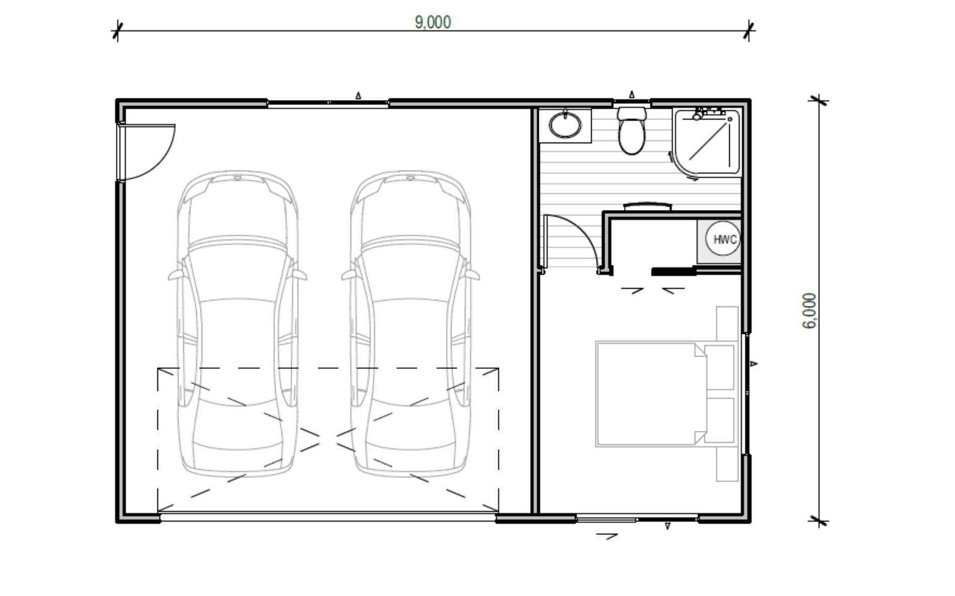 600s 9x6 Garage and sleepout 