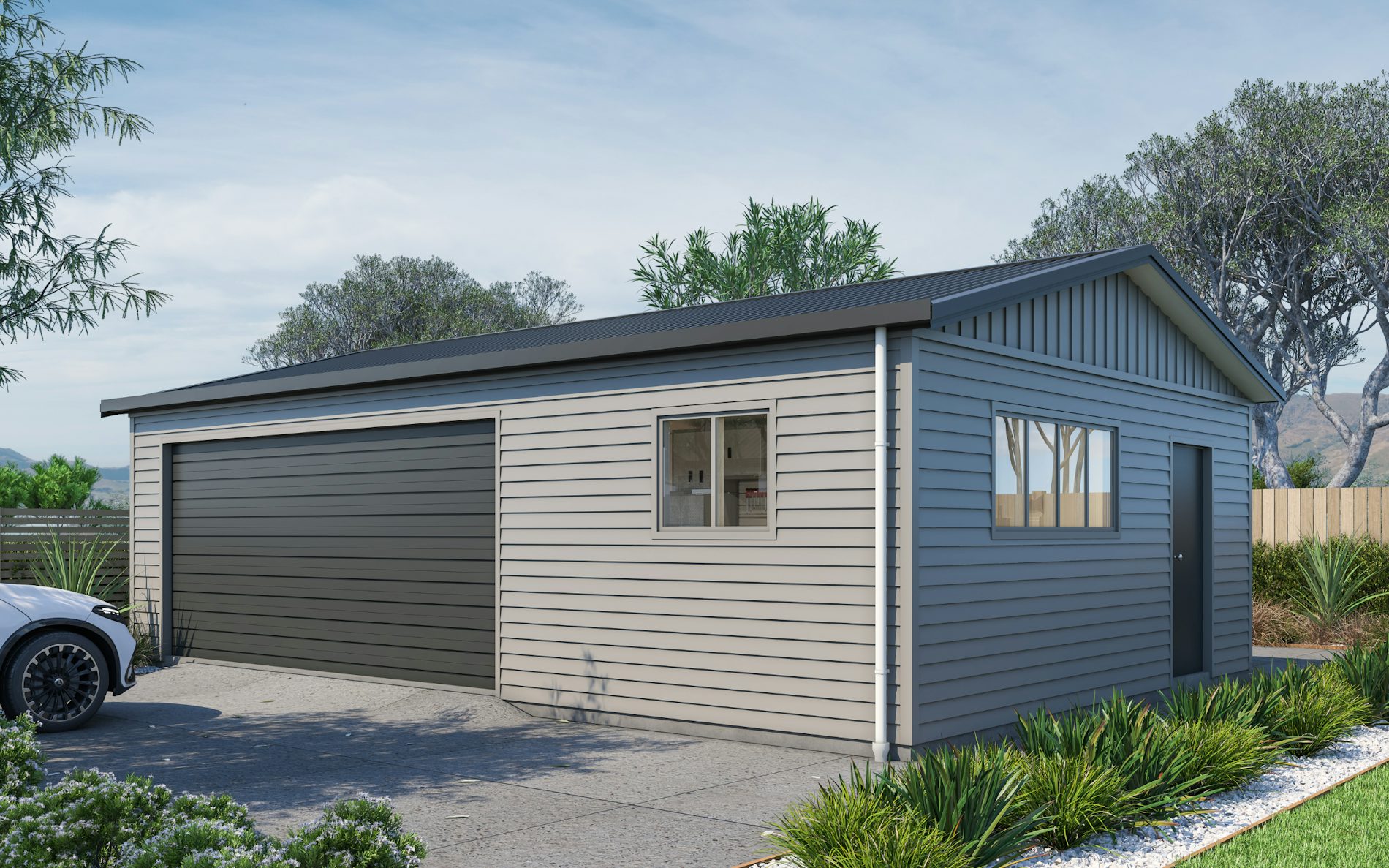 1000 9x6 Versaclad Gable15 SandstoneGrey Flaxpod 01