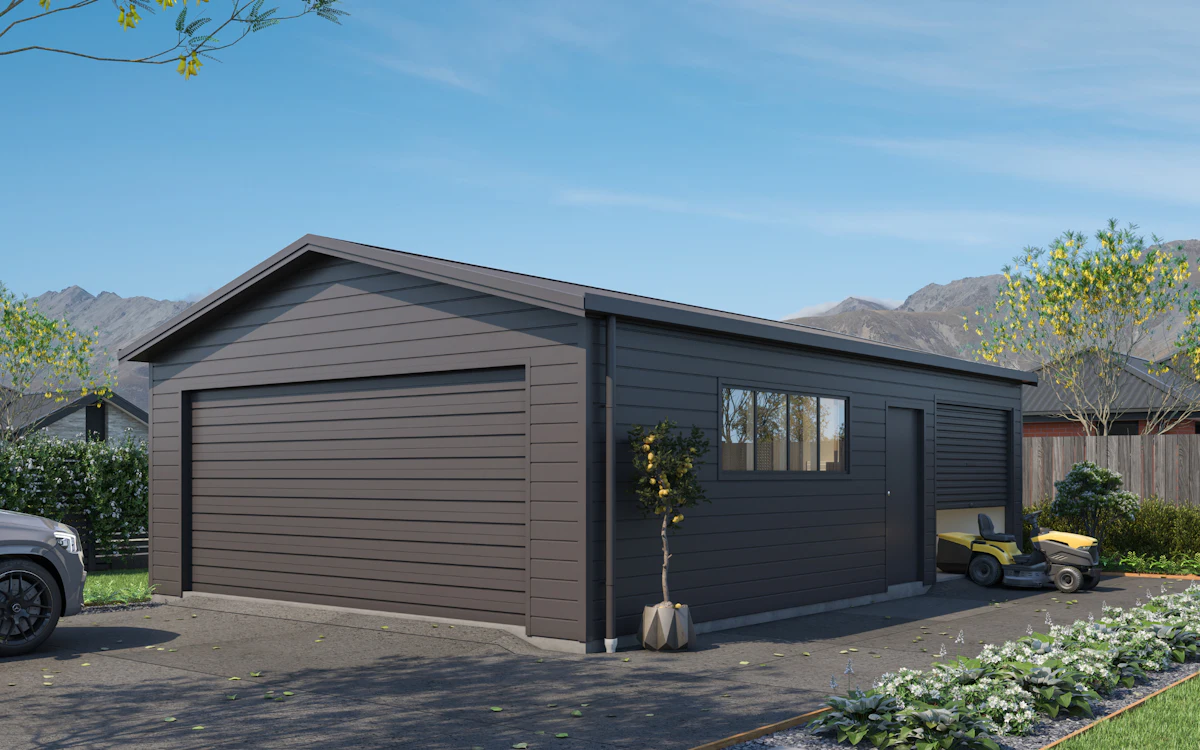 9m x 6m large double garage with workshop | Stylish garages