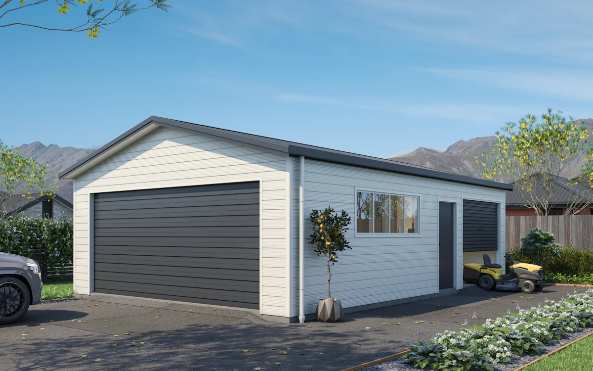9m x 6m large double garage with workshop | Stylish garages