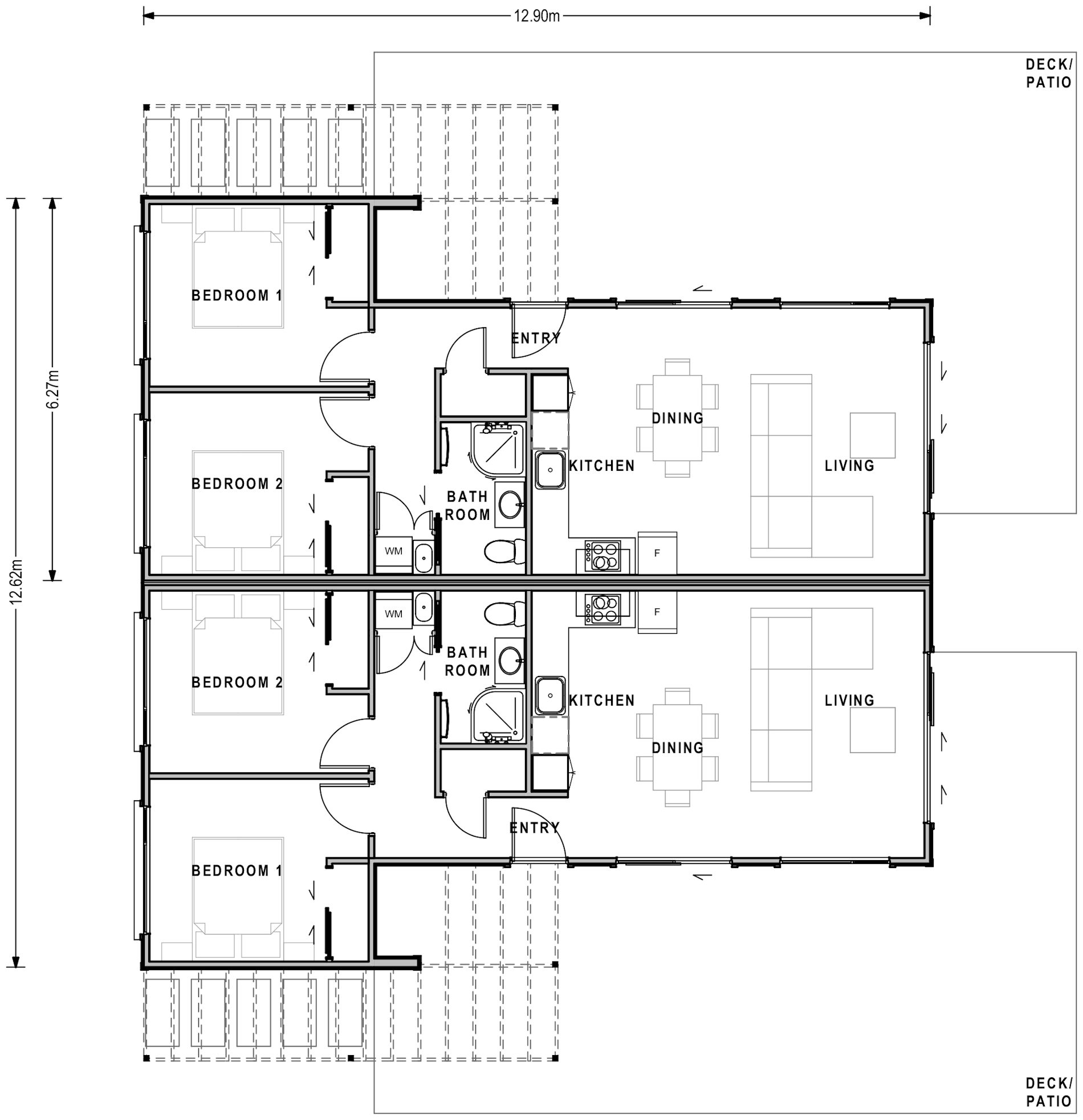 Victoria Duplex Floor Plan