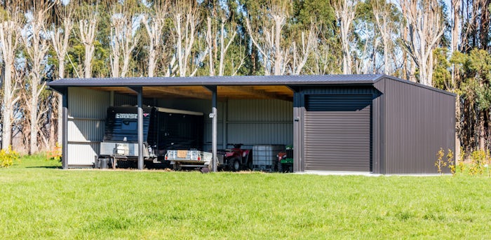 14.4m x 7m x 3.6m Kitset 4 Bay Lean to