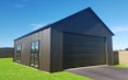 10.2x 6.6m custom garage with 30-degree roof pitch vertical corrugated cladding