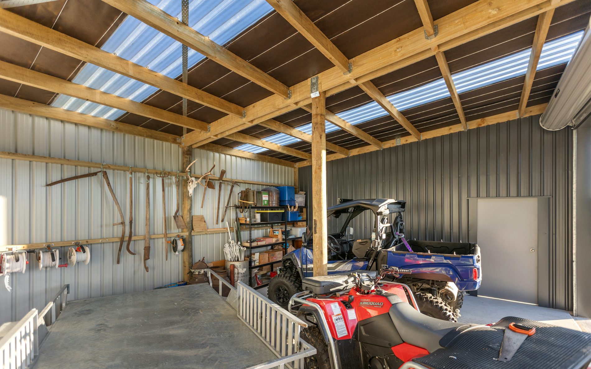 10.8m X 6m X 3.6m Three Bay Lean-To 3 closed bays