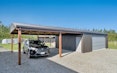 14.4m x 6.0m x 2.4 stud height garage with carport