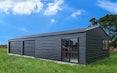 15m x 6m triple garage with two storage rooms