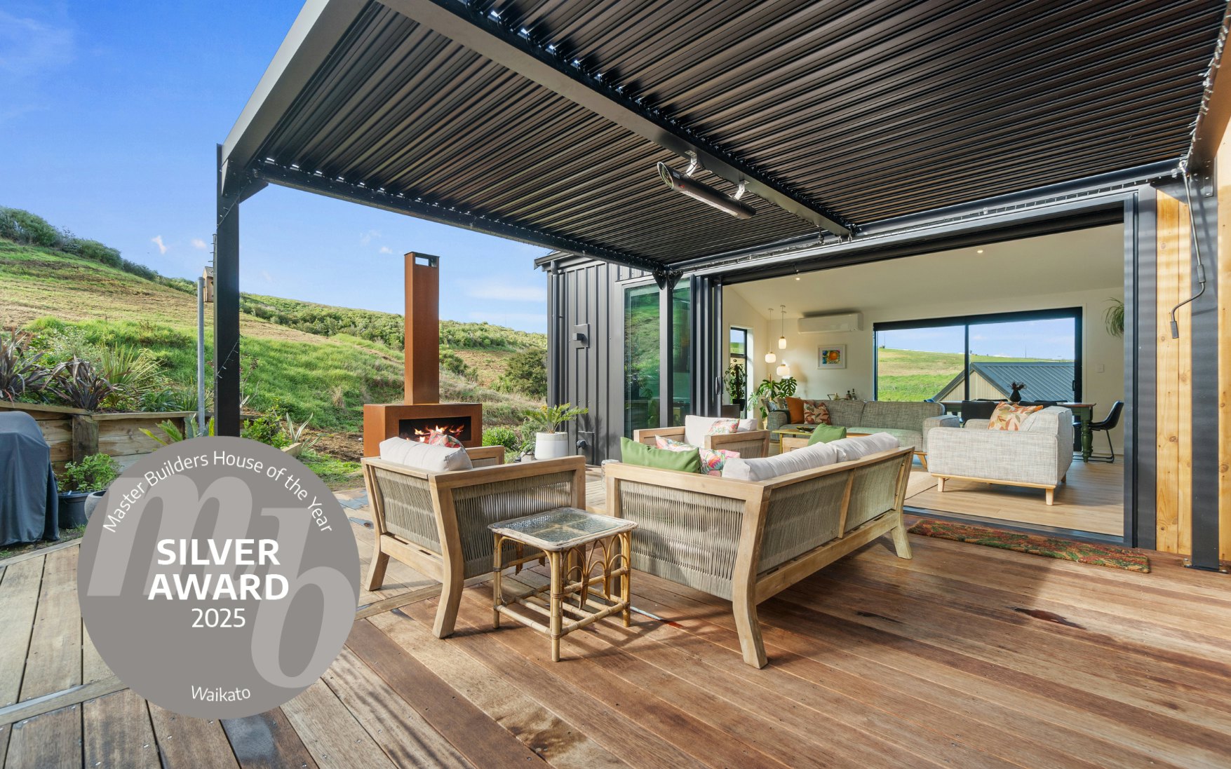 2025 Waikato House of the Year Winner – Modified Cuba Design (Metro Range), 174sqm, 2 Bedrooms