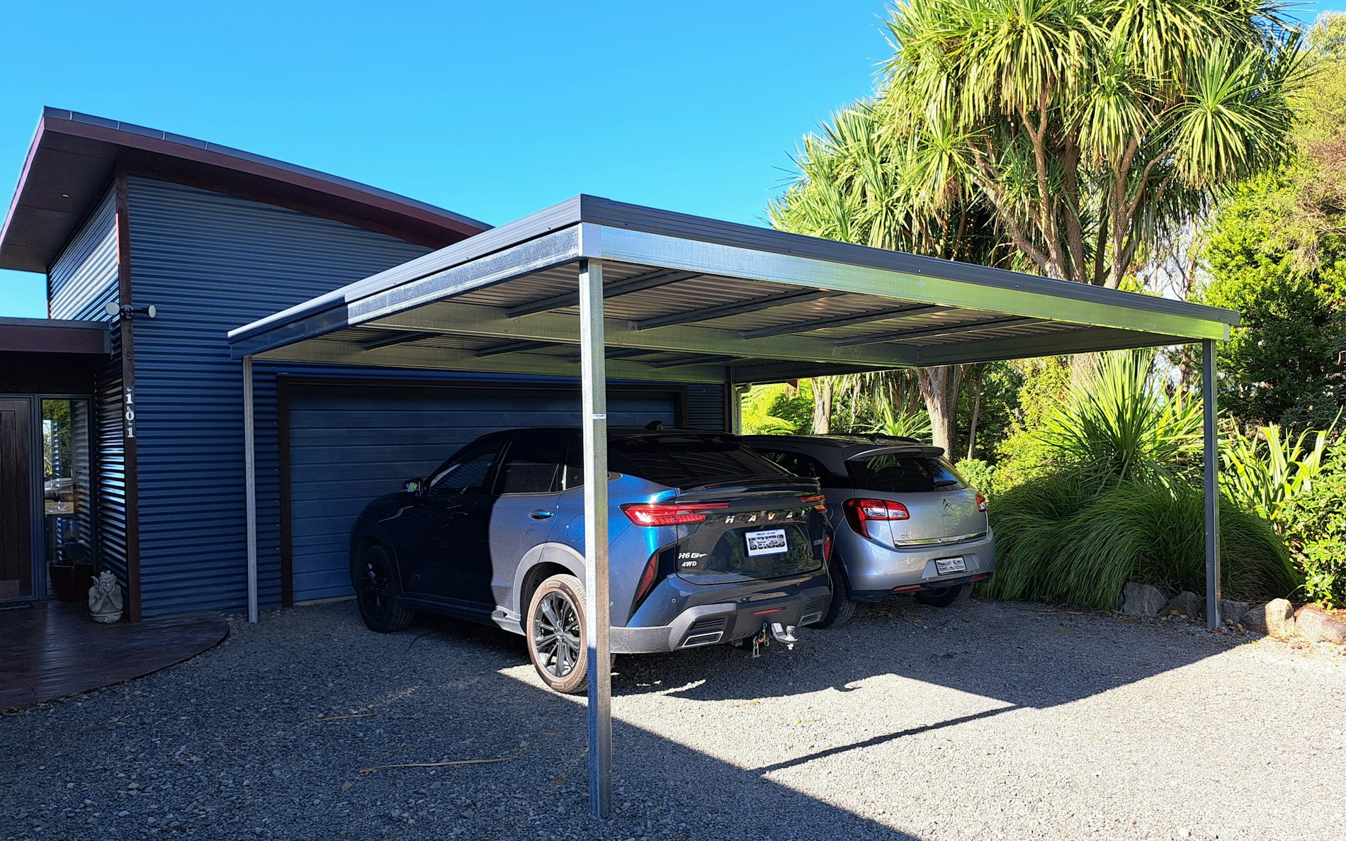 6.0m x 6.0m double carport