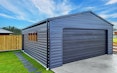  Kitset 7.2m x 6m x 2.4m double garage, superclad cladding in Grey Friars Colorsteel