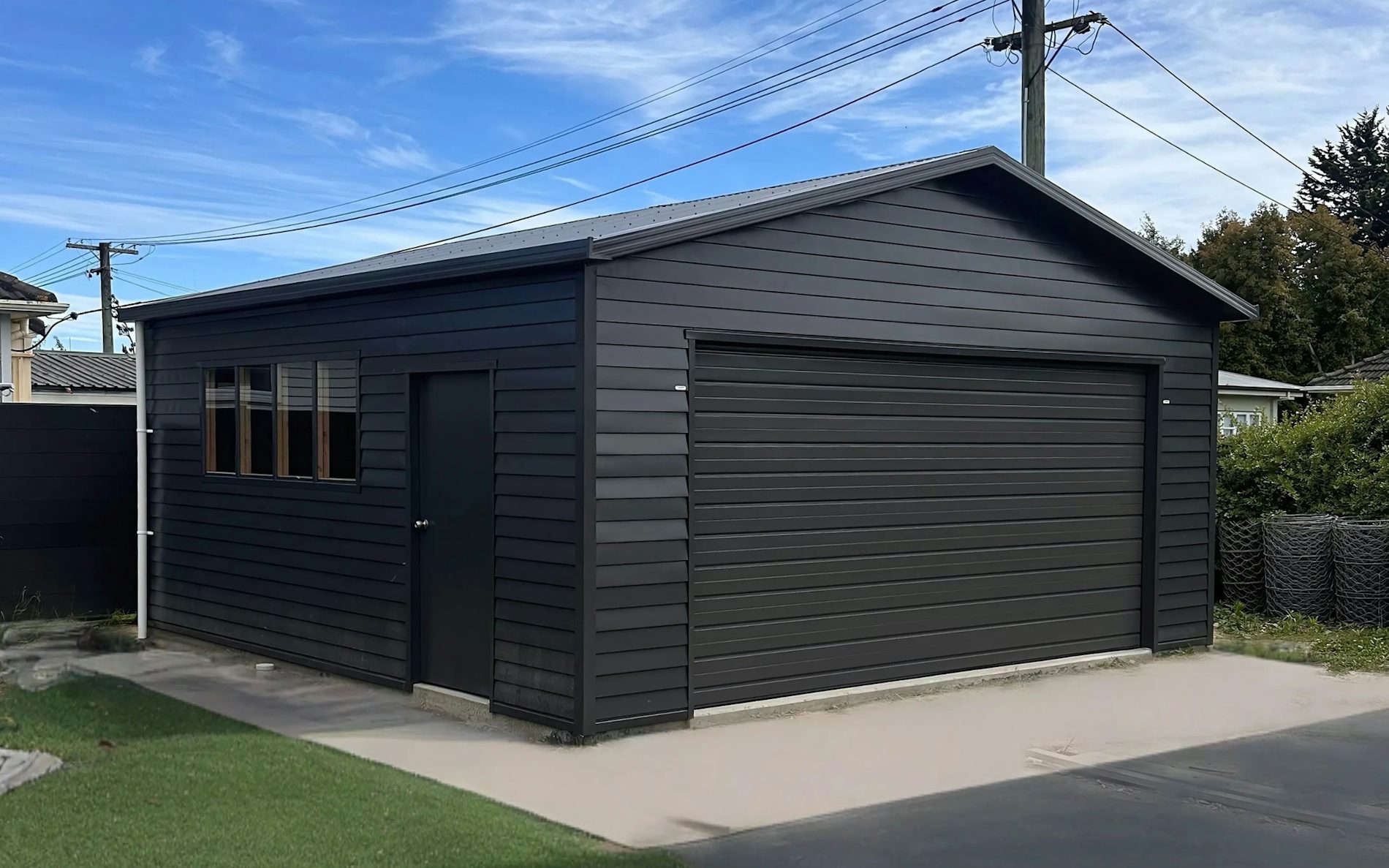 6m x 6m double garage
