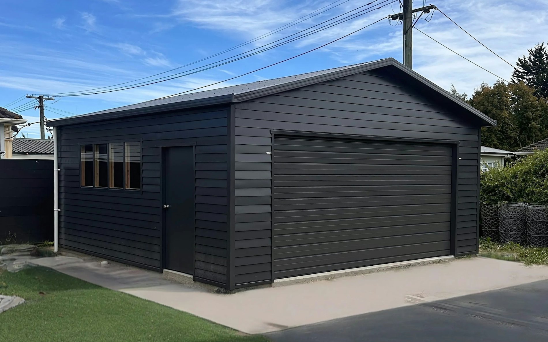6m x 6m double garage