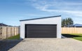 7.2m x 6m custom double garage with mono-pitch roof