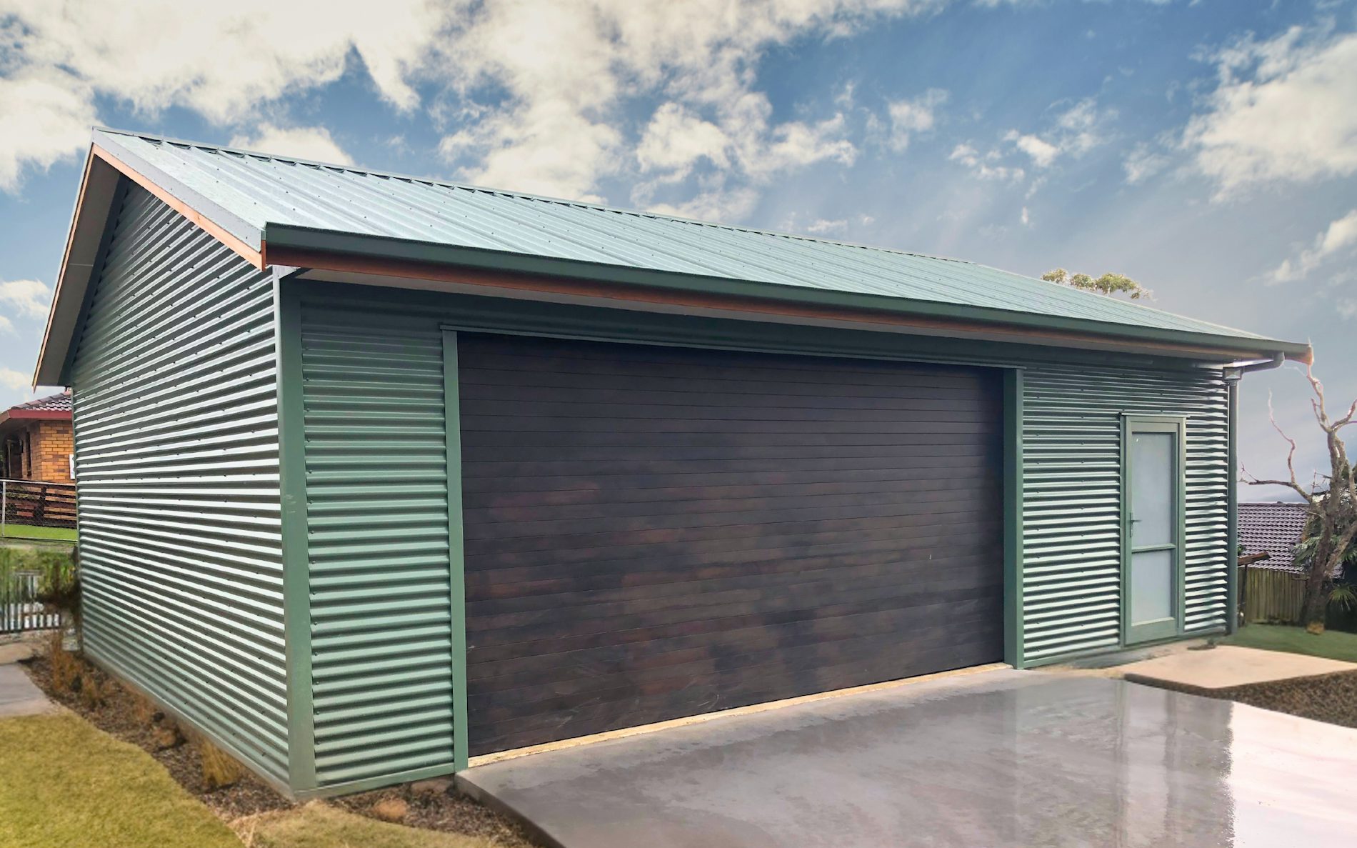9.0m x 6.6m x 2.4m custom garage with workshop 