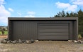 9m x 6m x 3mH Standtough pole shed. With Sectional door Ironsand Coloursteel
