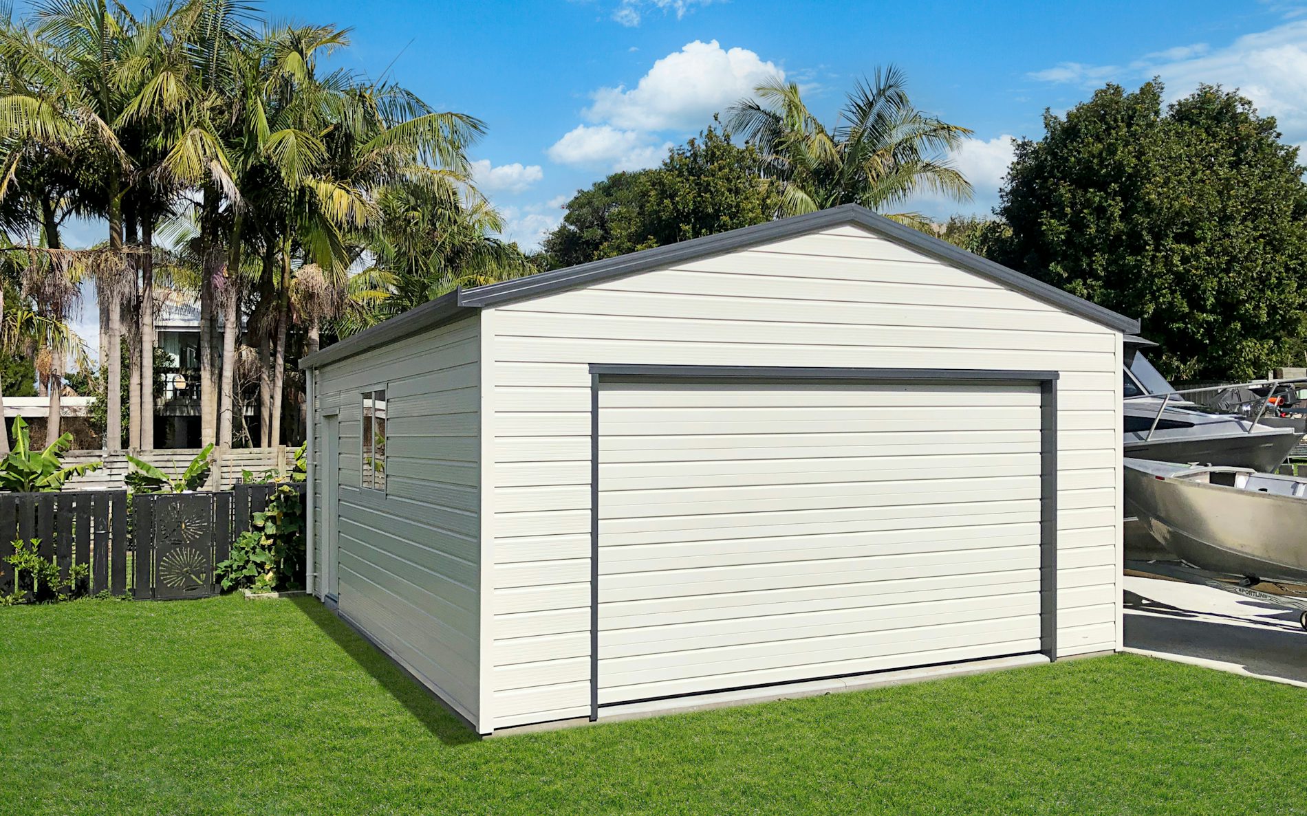 Custom double garage