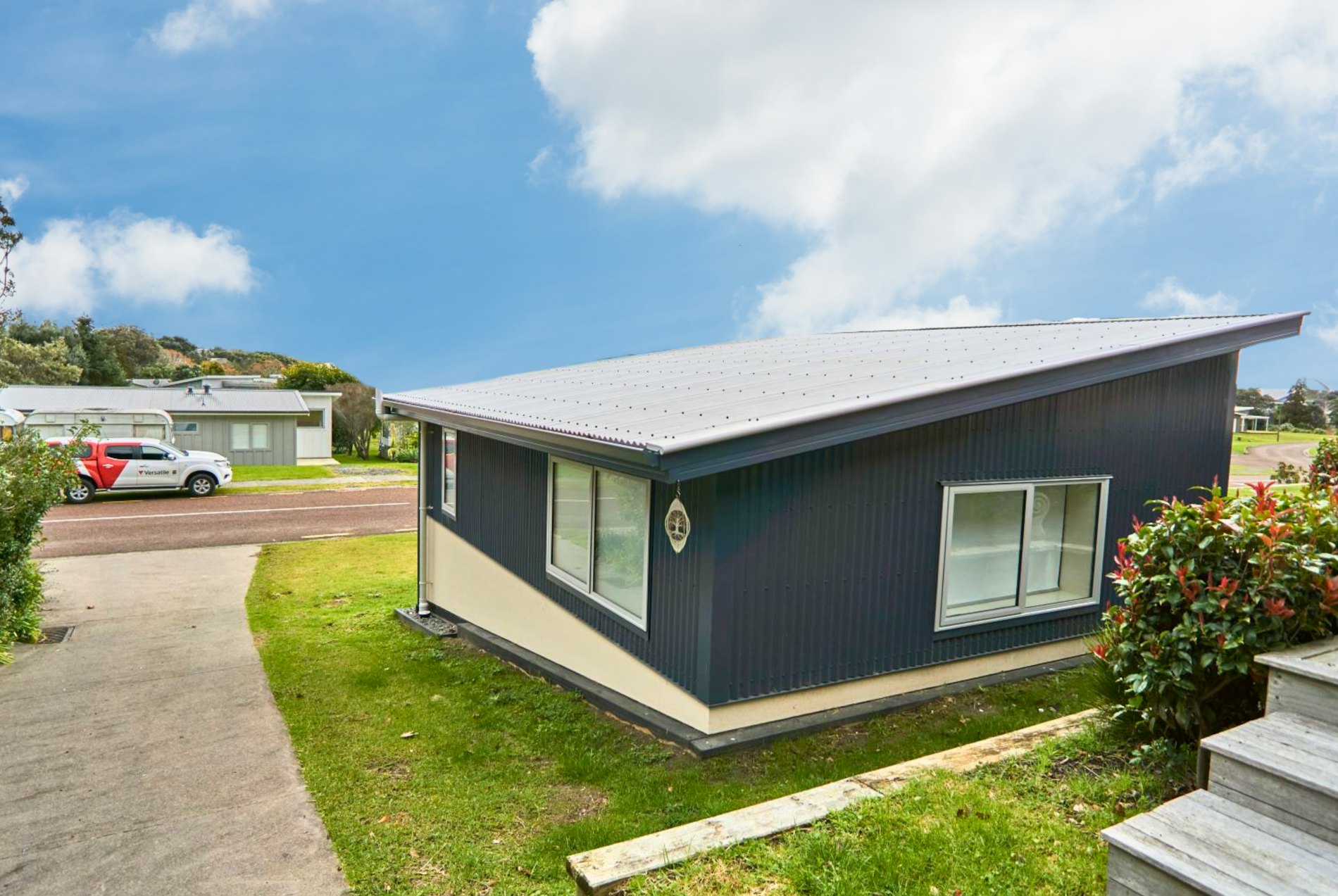 Sleepout with bathroom – 5.4m x 7.2m with a 2.7 stud height and a 10-degree roof pitch