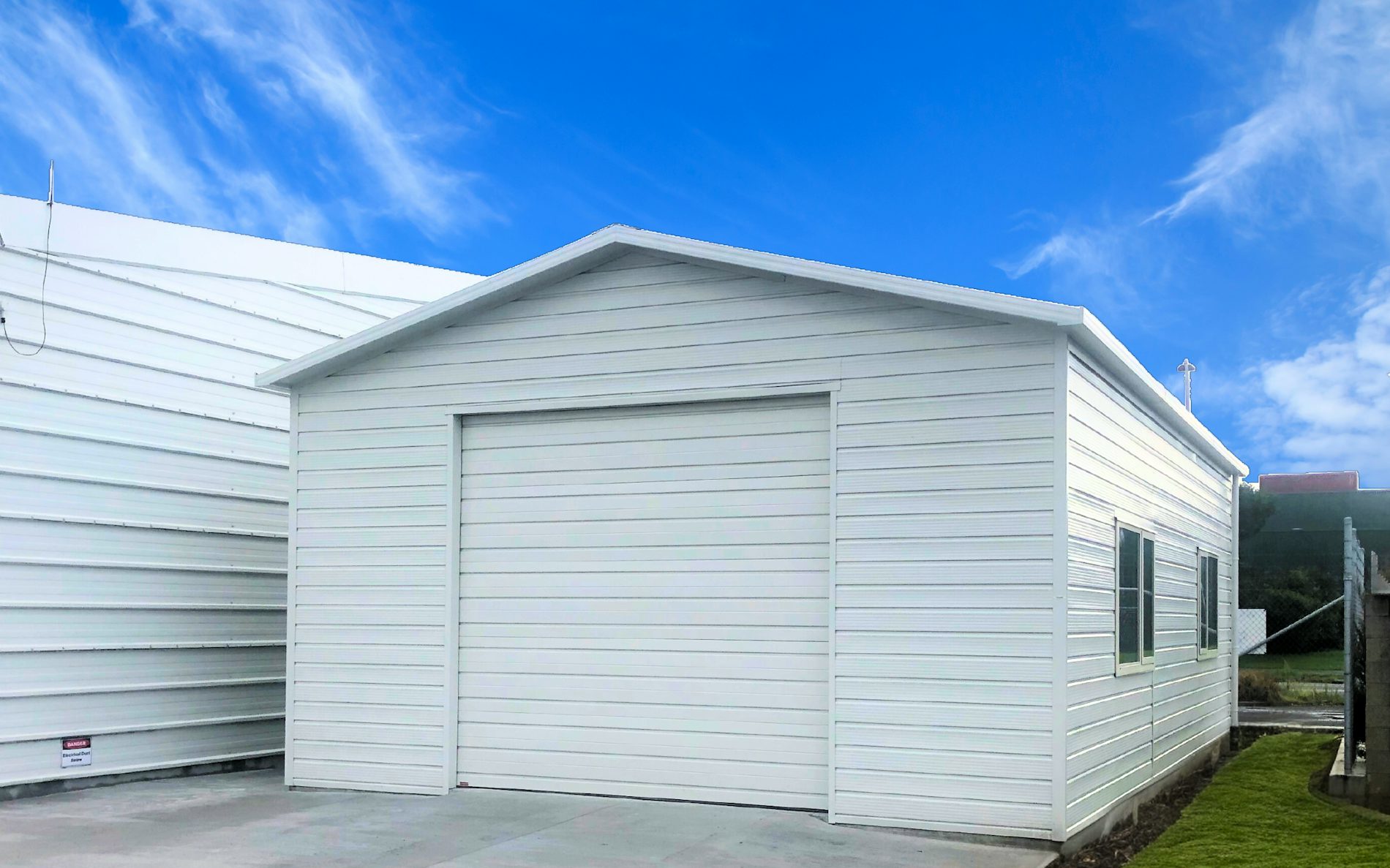 Small custom double garage