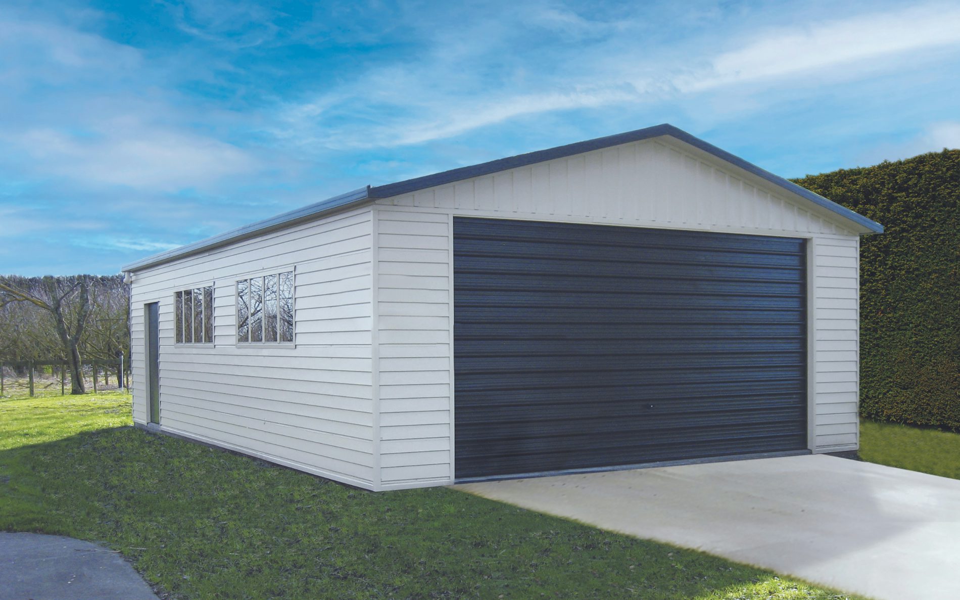 Large custom double garage