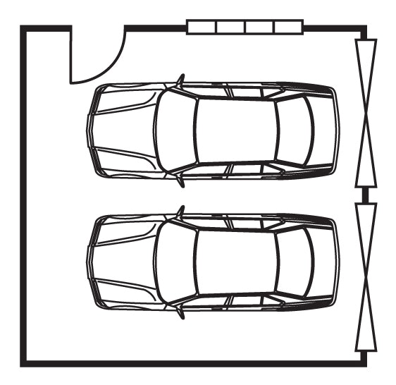 Garage - Floorplan Double 6x6m V4