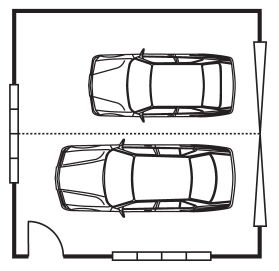 Garage - Floorplan Double 6x6m V3