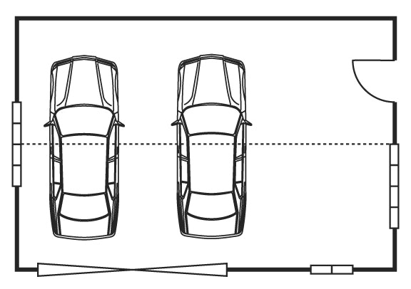 Garage - Floorplan Double 9x6m Side Entry V3